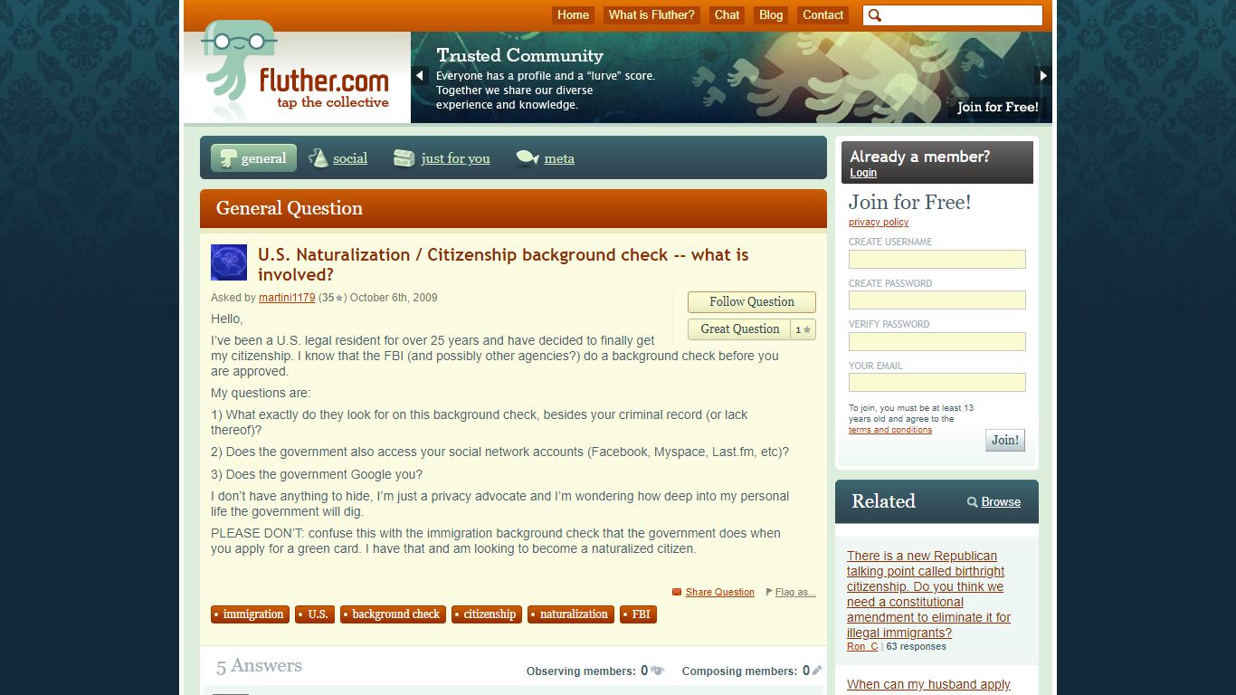 U.S. Naturalization / Citizenship background check - Fluther